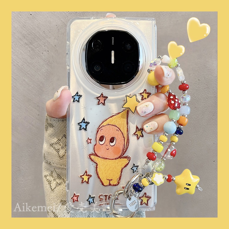 适用华为mateX6折叠屏手机壳MateX5典藏版涂鸦立体matex3旋转星星