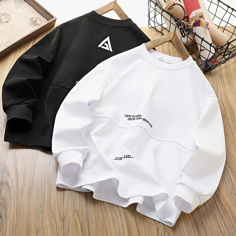 【实体品质】儿童新款纯棉T恤舒适百搭打底春秋长袖韩版男童秋装