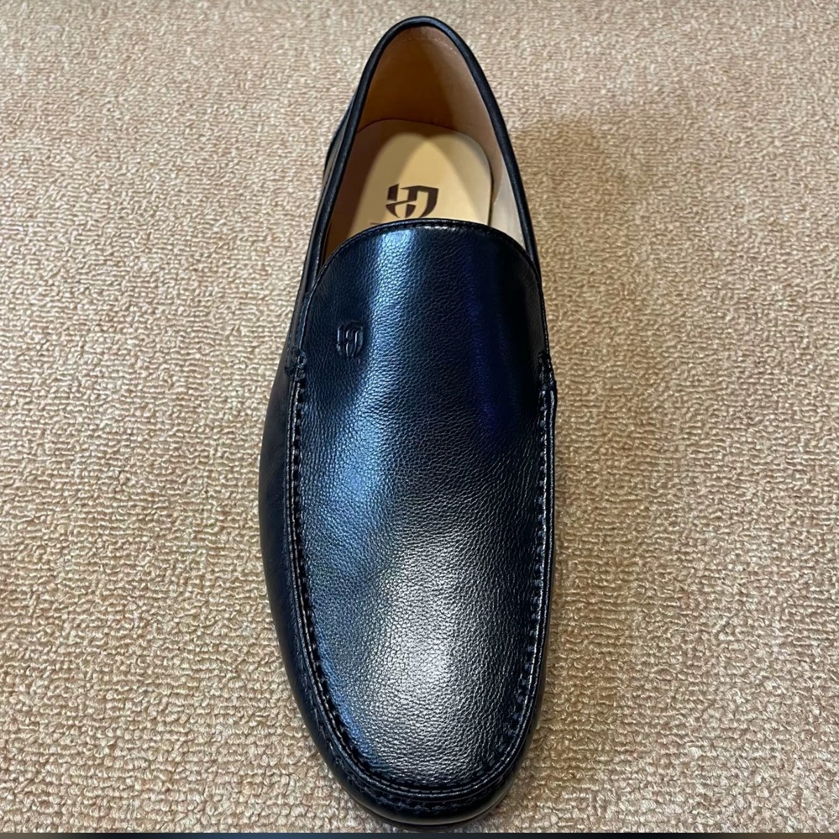 素面保暖一脚蹬通勤风休闲皮鞋豆豆鞋单鞋流浪丹宁风