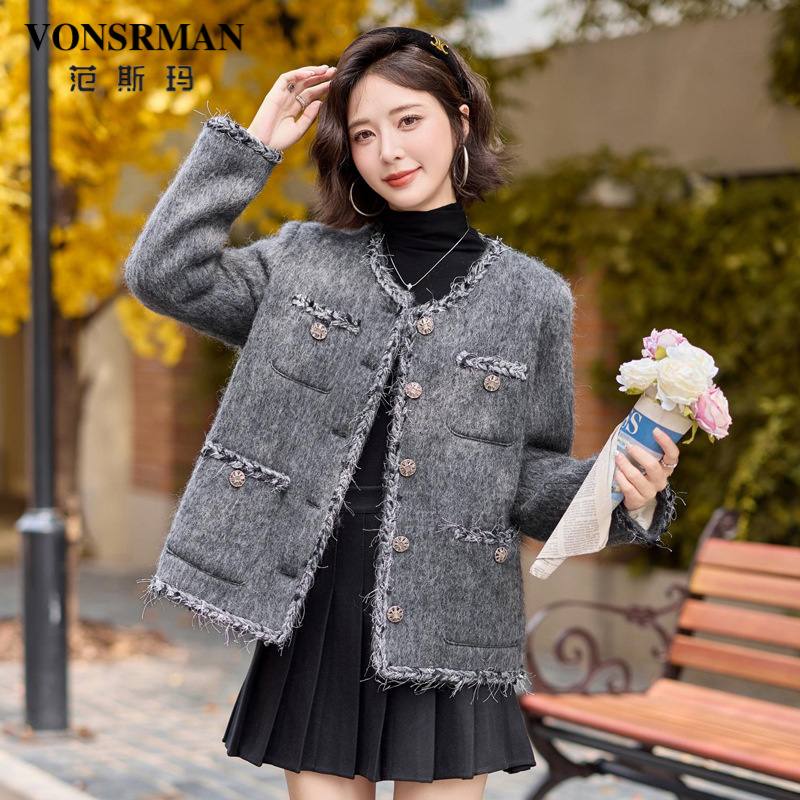 洋气百搭羽绒服外套女冬季2025年新款设计感高端气质加厚短款大衣