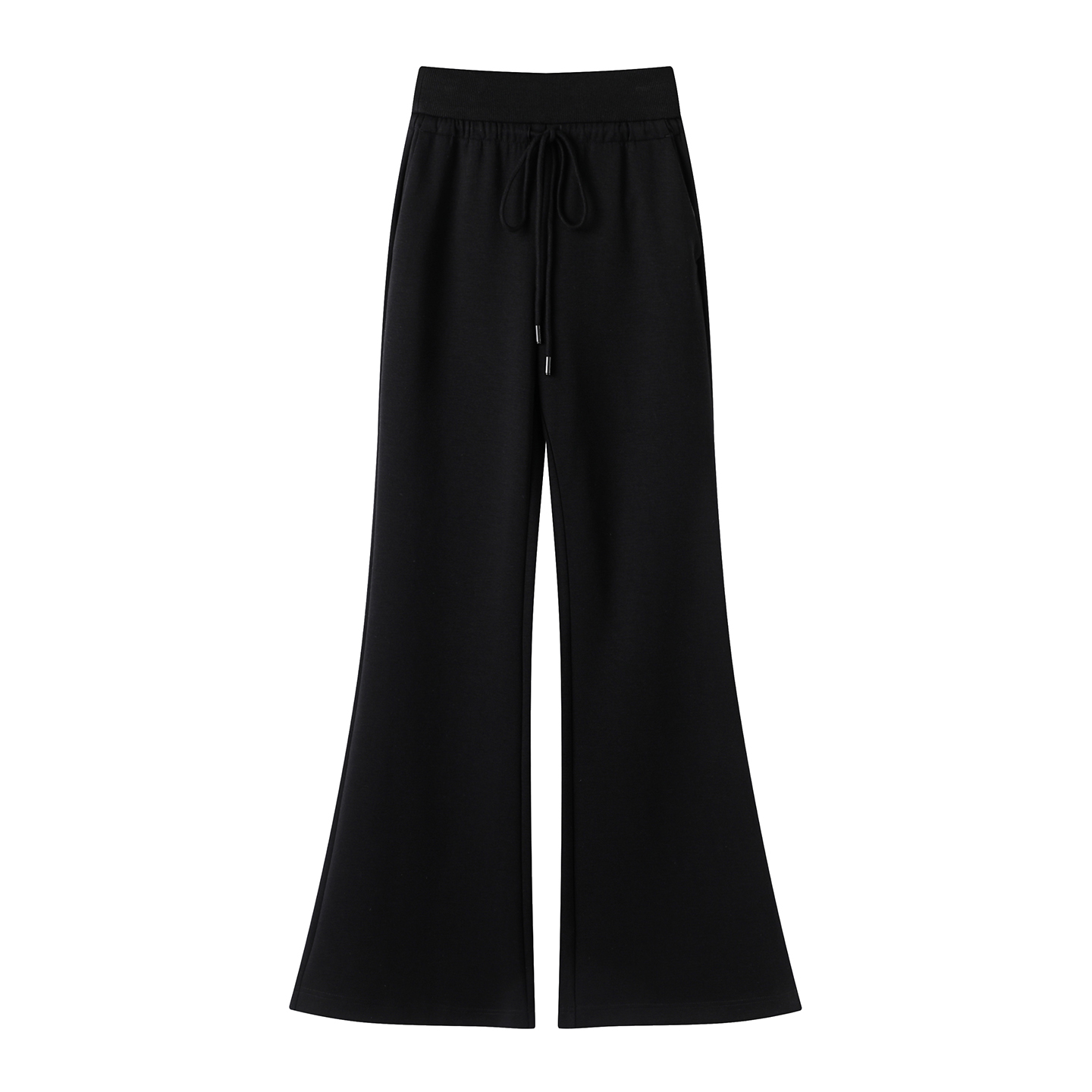 〖艾家〗松紧腰高腰秋季休闲风休闲裤秋冬百搭长裤喇叭裤-AR873006