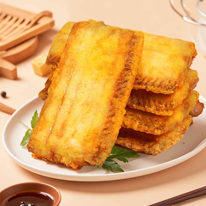 新鲜美味油炸大带鱼1-5斤