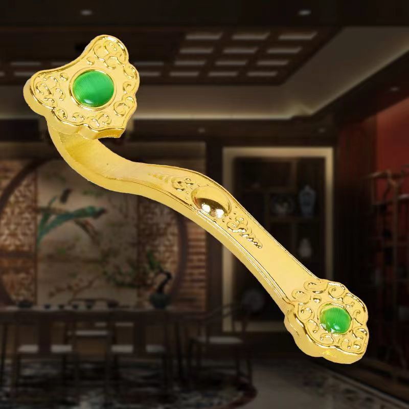 【铜合金】新款创意金色玉如意招财纳福摆件吉祥如意摆件乔迁送礼物