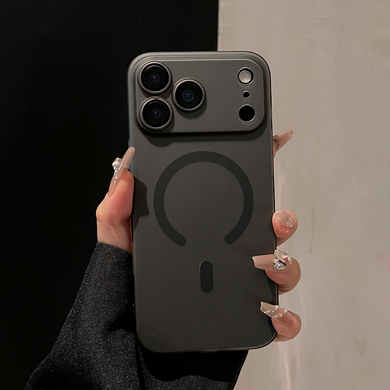 适用苹果17promax磁吸手机壳镜头全包iphone16/15pro磨砂肤感壳14