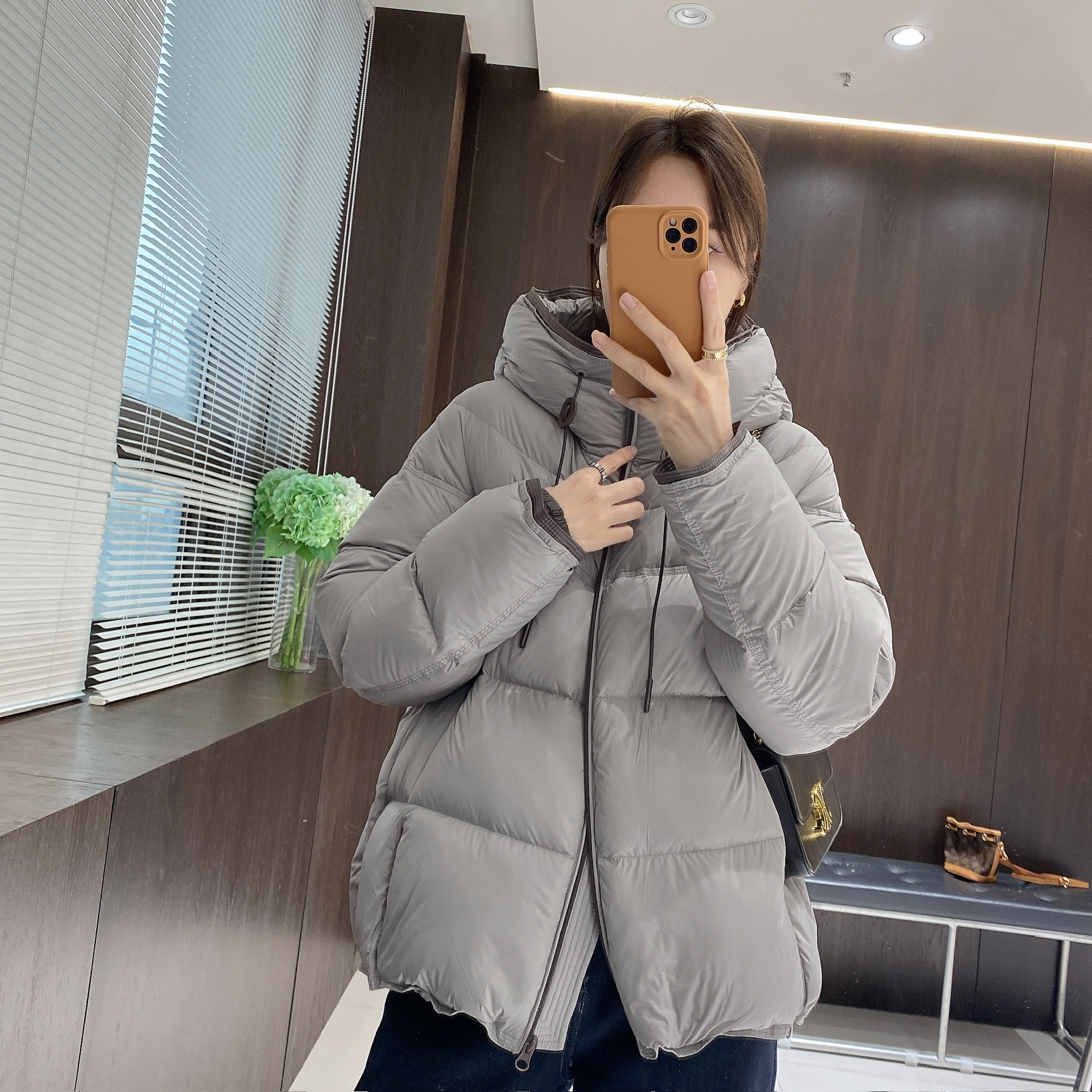 IMFLY金小金自制女装 90鸭绒羽绒服DYW10109冬季厚款连帽保暖外套