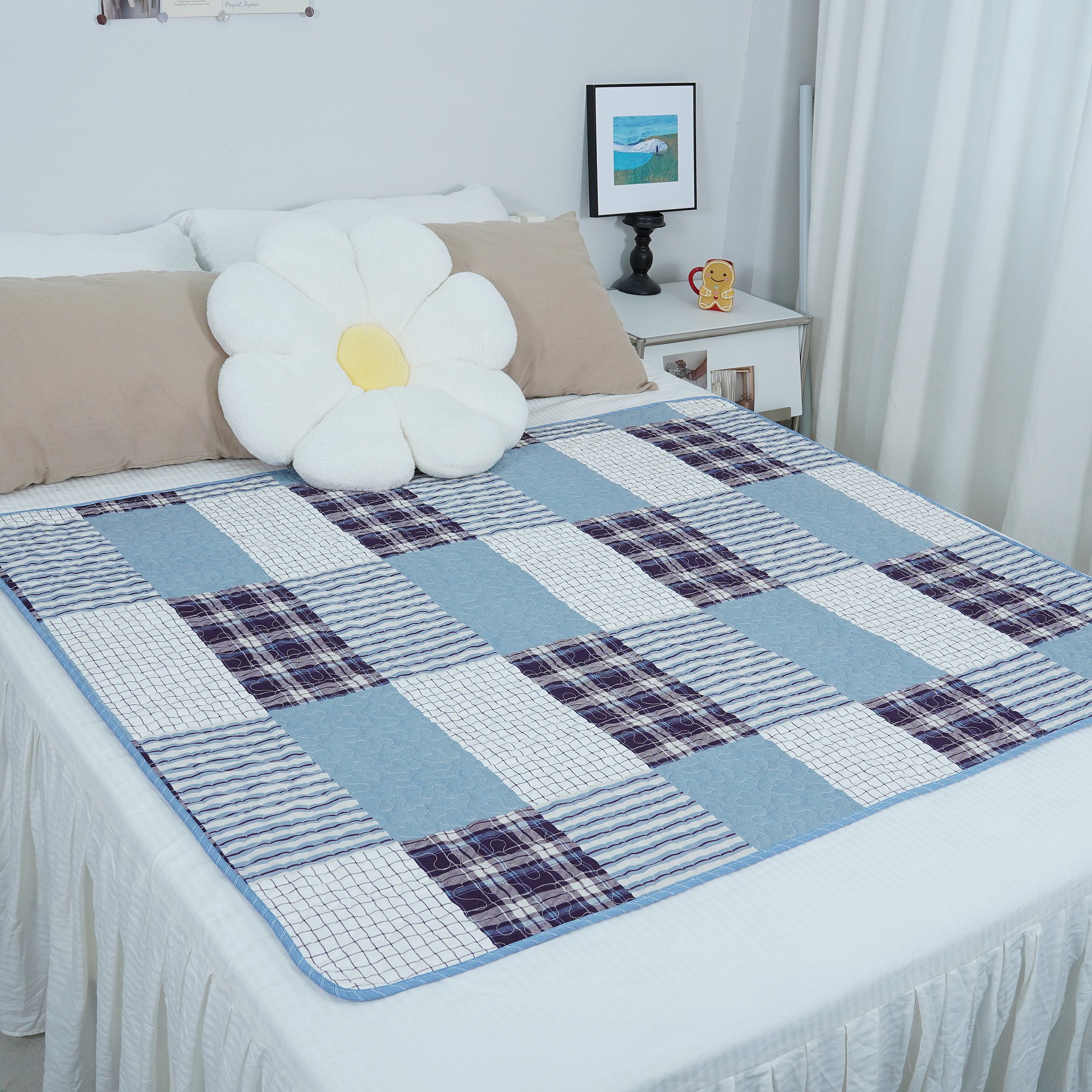 双面棉床垫家用单人隔脏机洗绗缝夹棉学生床上用品多功能褥子