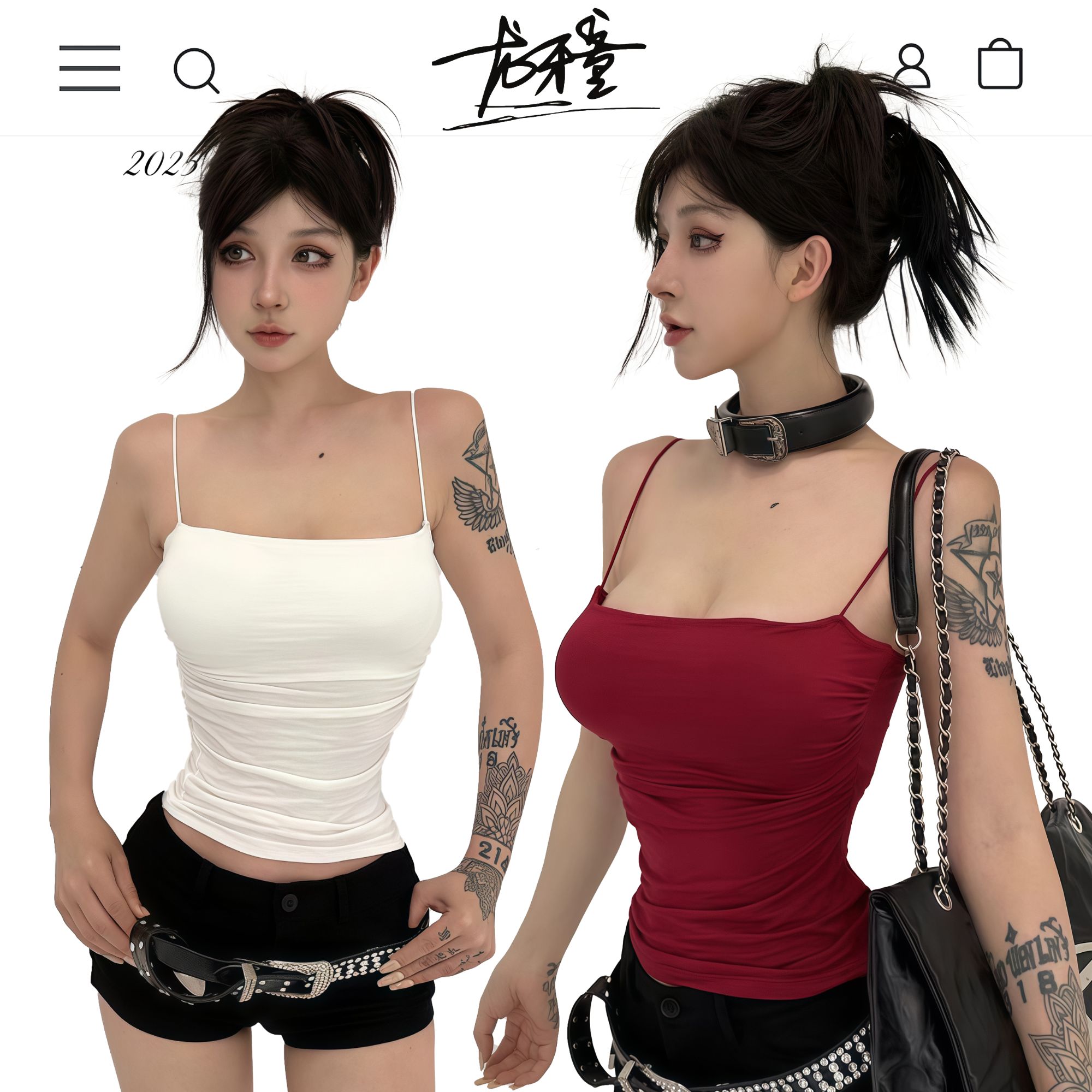 龙牙童推荐【老板娘的背心】显瘦白色显胸夏季性感瑜伽运动纯欲纯欲