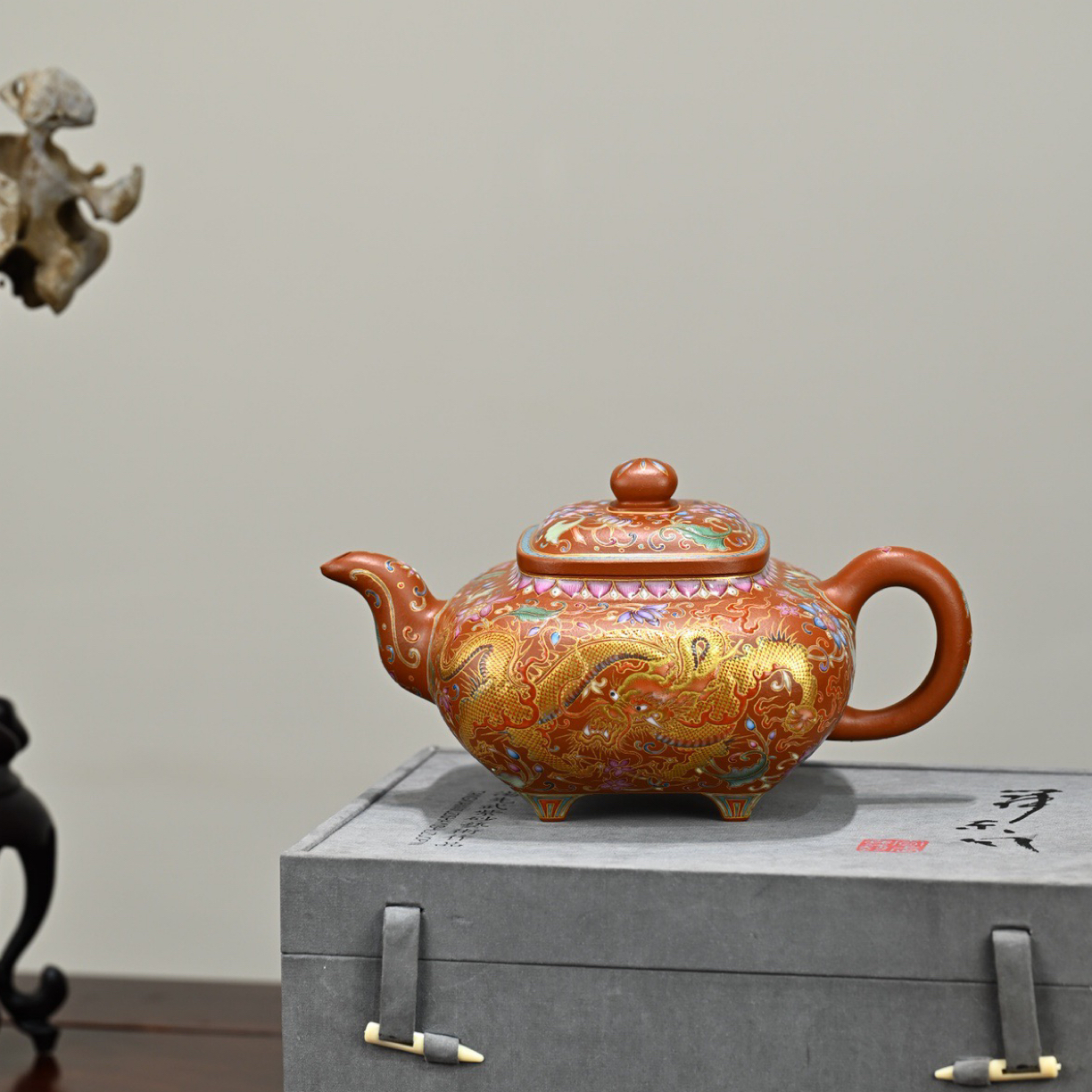 金龙穿枝·原创作品 750cc 大拍陶手汪庆红作品（珏窑）