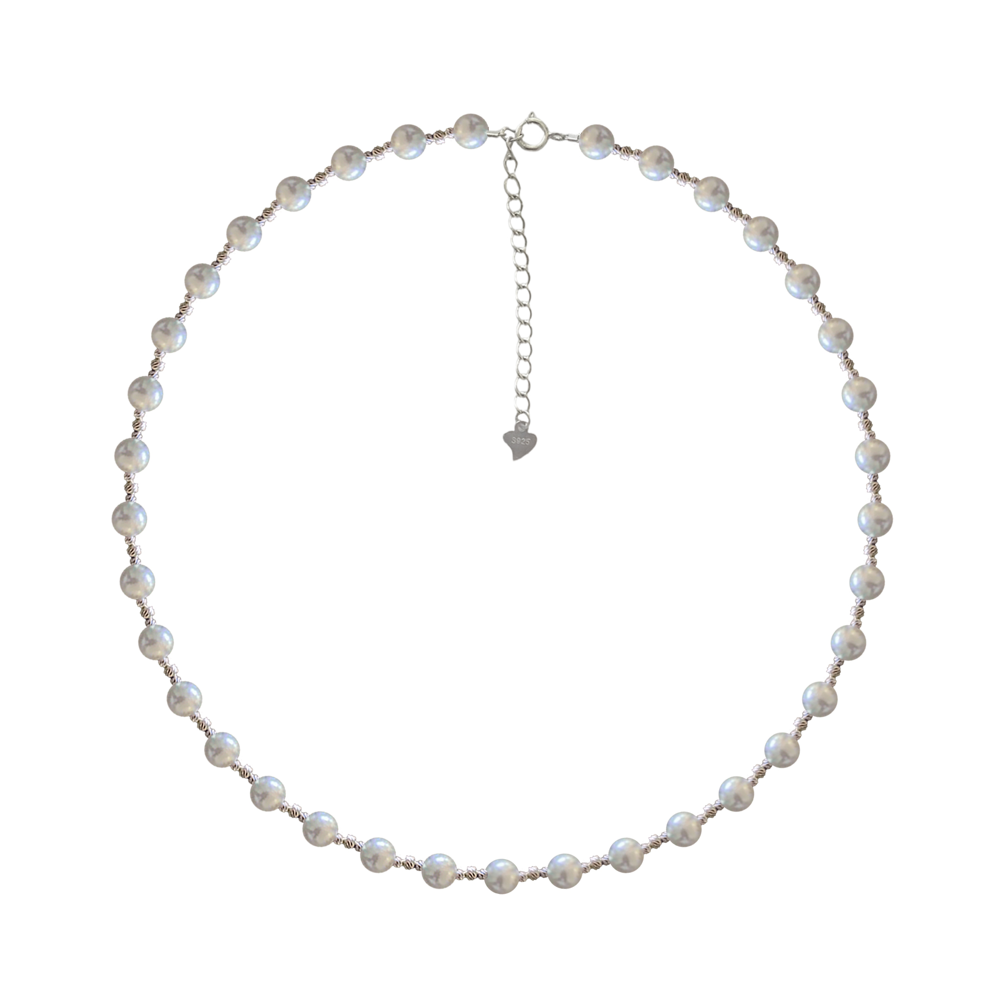 链子925银 S925银满天星河镭射闪闪满天星项链锁骨链6MM 约45+5cm