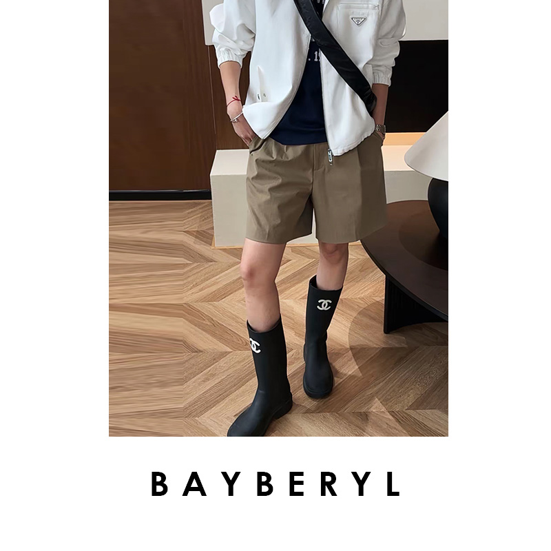 BAYBERYL老贝花苞短裤*舒柔卡其松紧百搭春休闲裤XXK5B0701