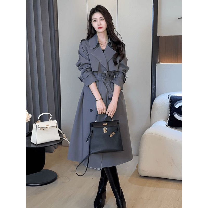 高档风衣2025宽松中长款长款新款气质大衣春秋小个子英伦休闲外套