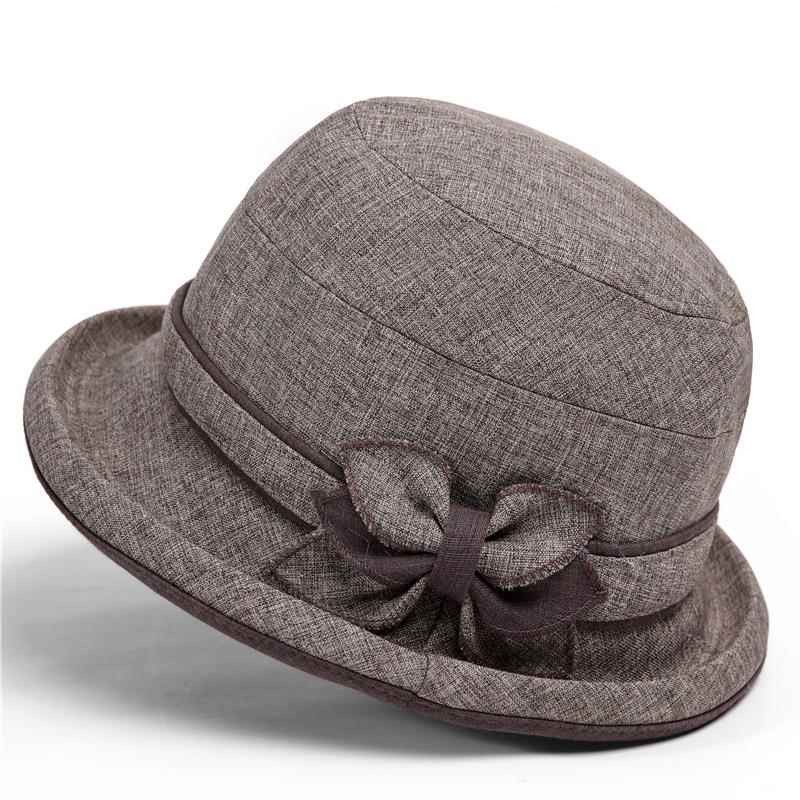 中年妈妈帽子女春秋洋气老人奶奶渔夫帽中老年人冬天保暖盆帽布帽