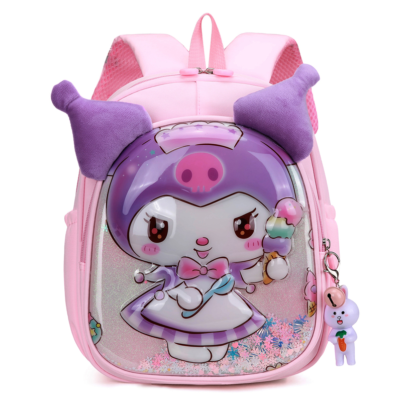 新款库洛米书包女孩3-5岁幼儿园小班公主可爱卡通带胸扣防水背包