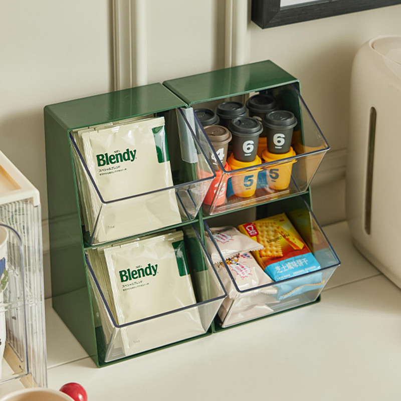 茶包收纳盒办公桌胶囊咖啡收纳架桌面置物架亚克力茶叶零食茶水间