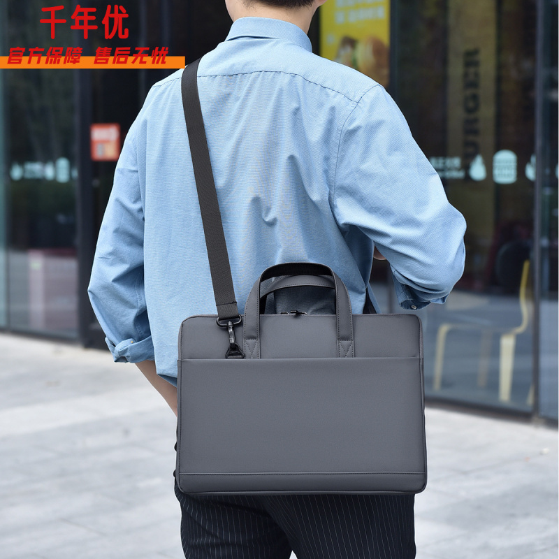 轻薄笔记本电脑包16寸防水手提包14寸电脑保护套高级感单肩包男
