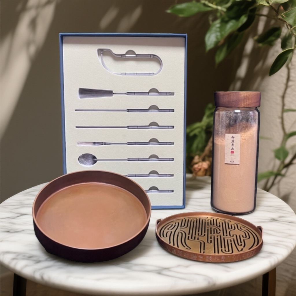 新手打篆套装 荷尖铜柄七件套 打篆工具老银色香道工具全套