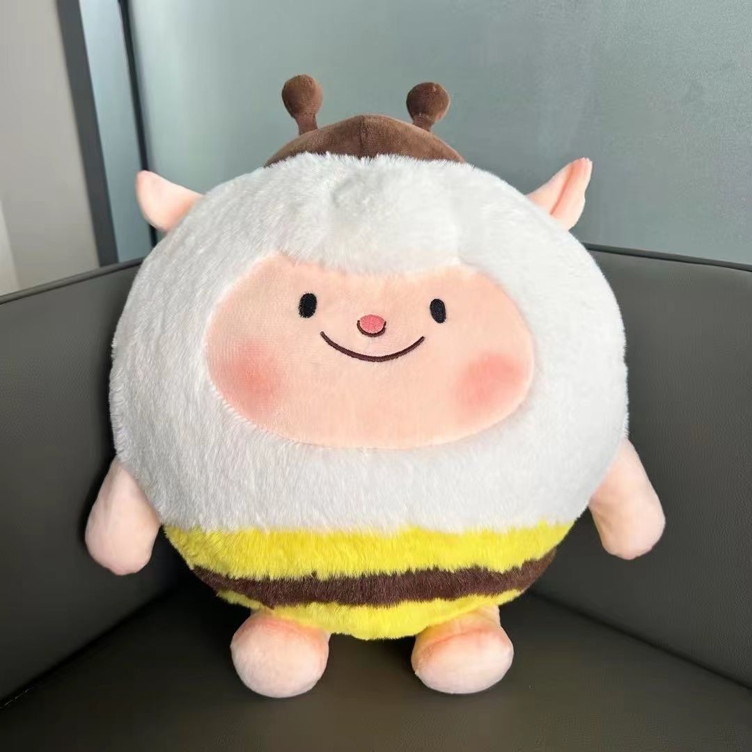 蛋仔派对dongdong小羊原皮蜜蜂羊公仔毛绒玩具抱枕送女生七夕礼物