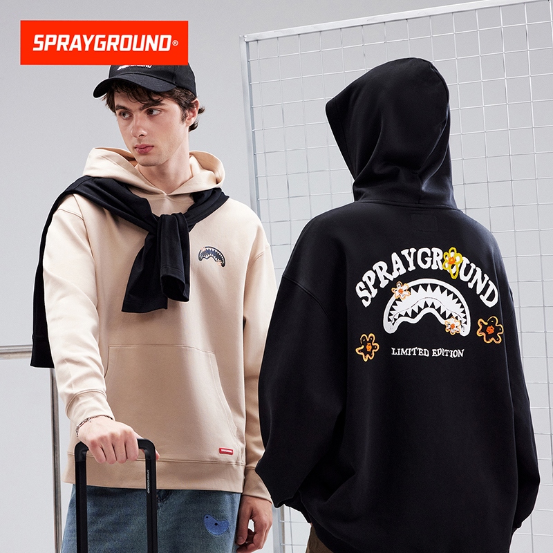 SPRAYGROUND鲨鱼嘴连帽衫秋季宽松长袖印花琥珀流光JM WE133301