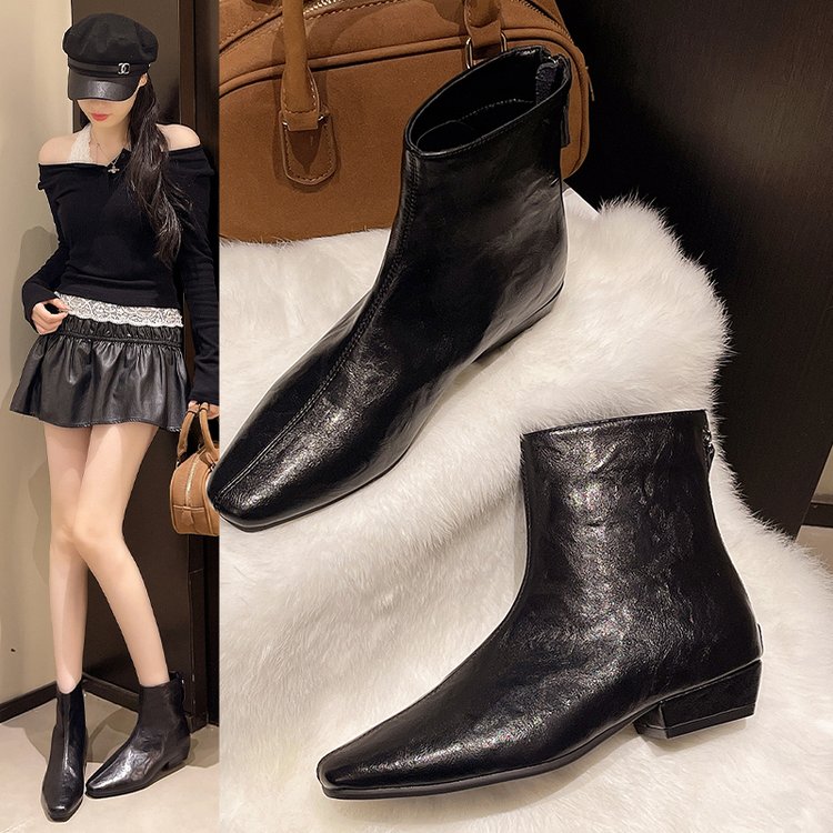 【515-7】小个子厚底增高马丁靴女秋冬复古2025高级感短靴