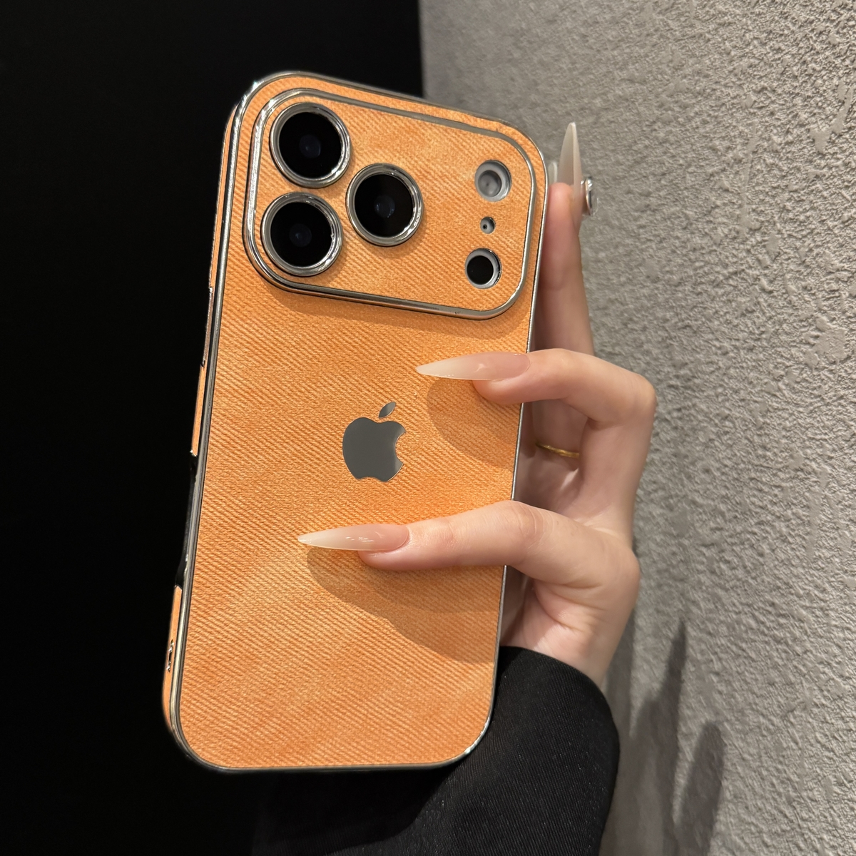 简约纯色大视窗适用苹果17promax手机壳个性iPhone16气质15时尚14