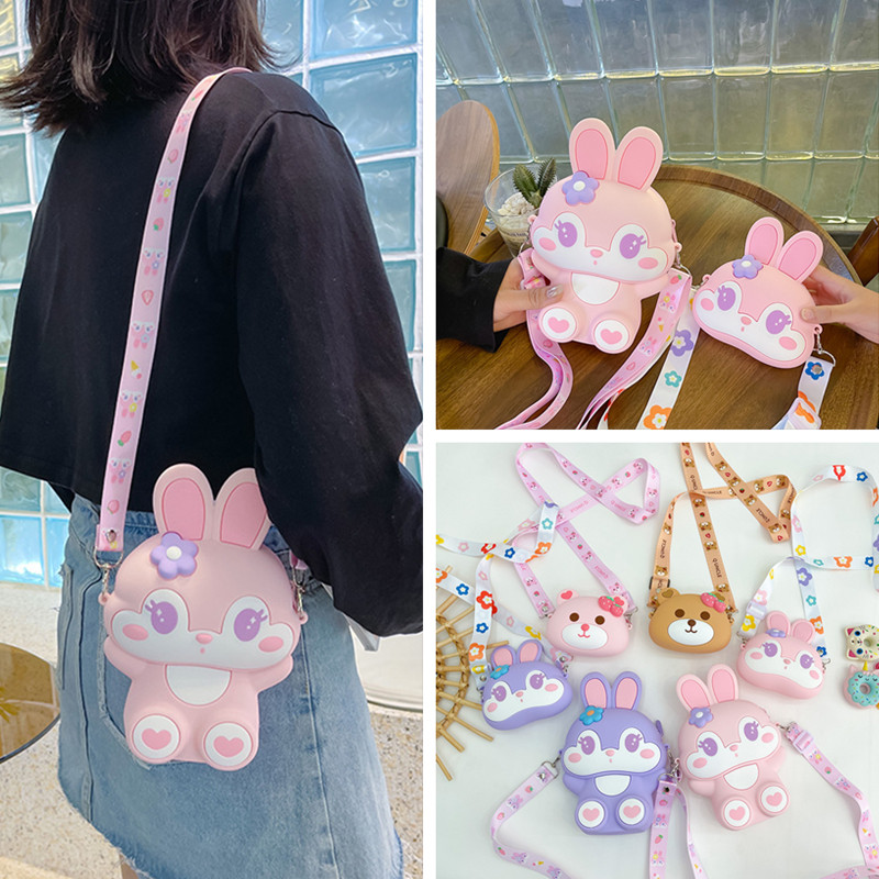 女童时尚新款包小兔子婴幼儿卡通小熊包男孩子可爱宝宝洋气斜挎包