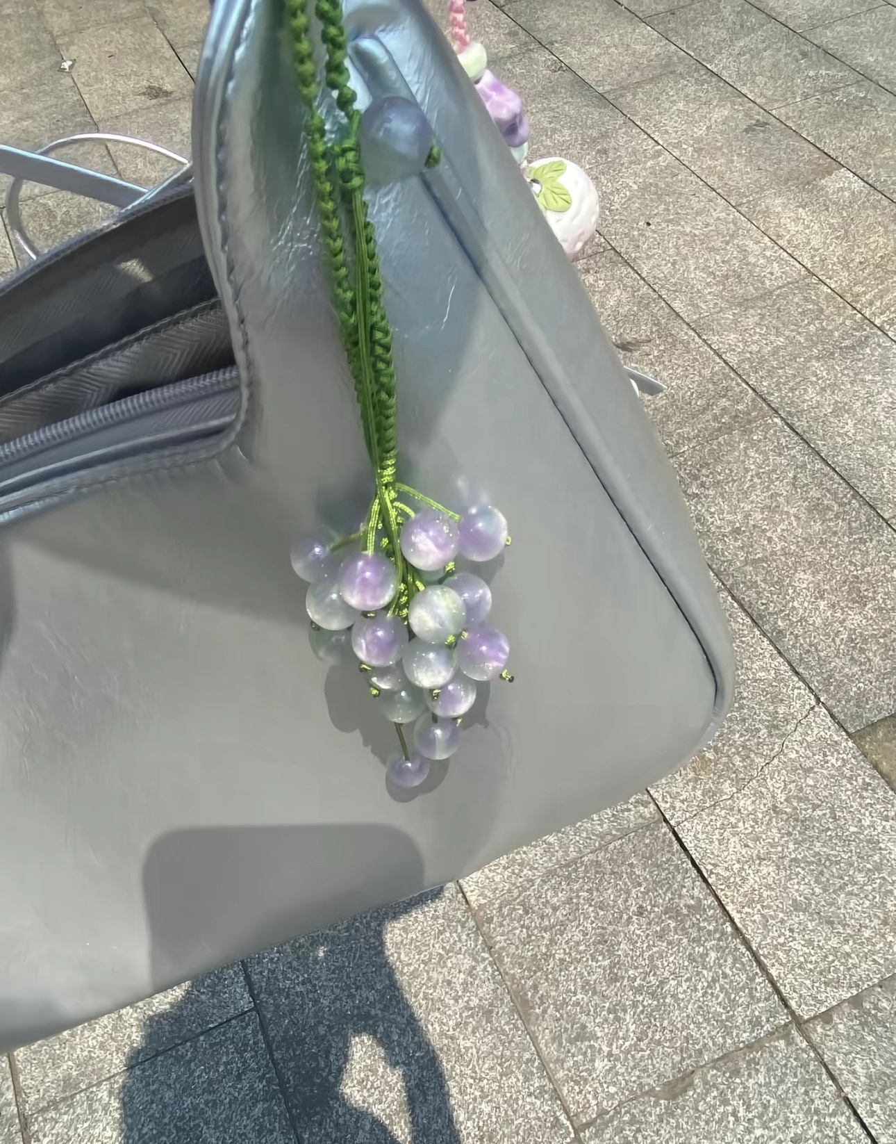 【阳光变色款材料包】葡萄挂件diy清新编织包包挂件车钥匙扣小挂件