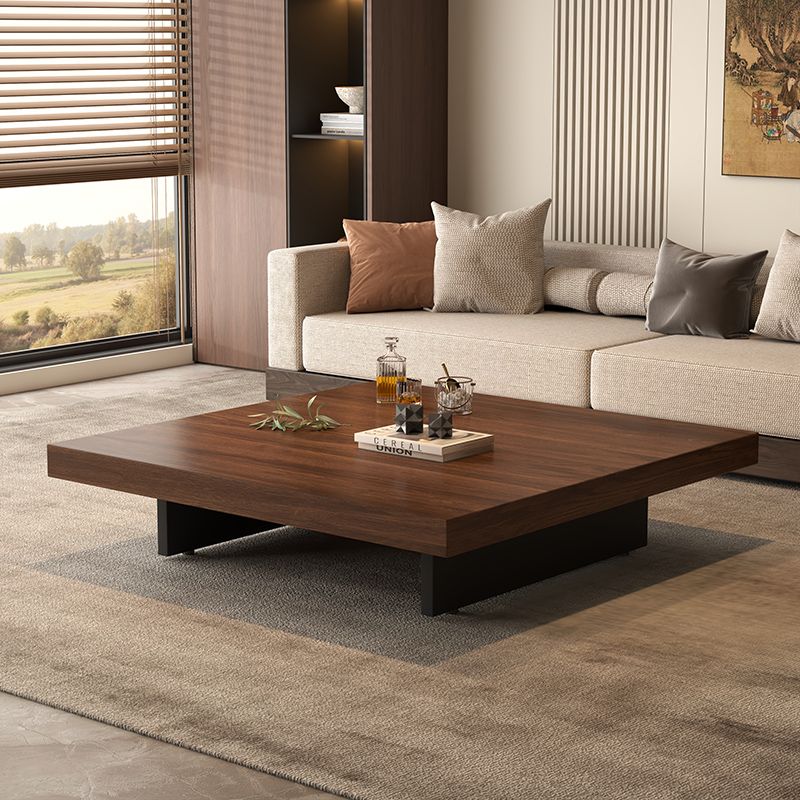 极简正方形茶几实木高级家用设计师客厅长方形简约现代轻奢小户