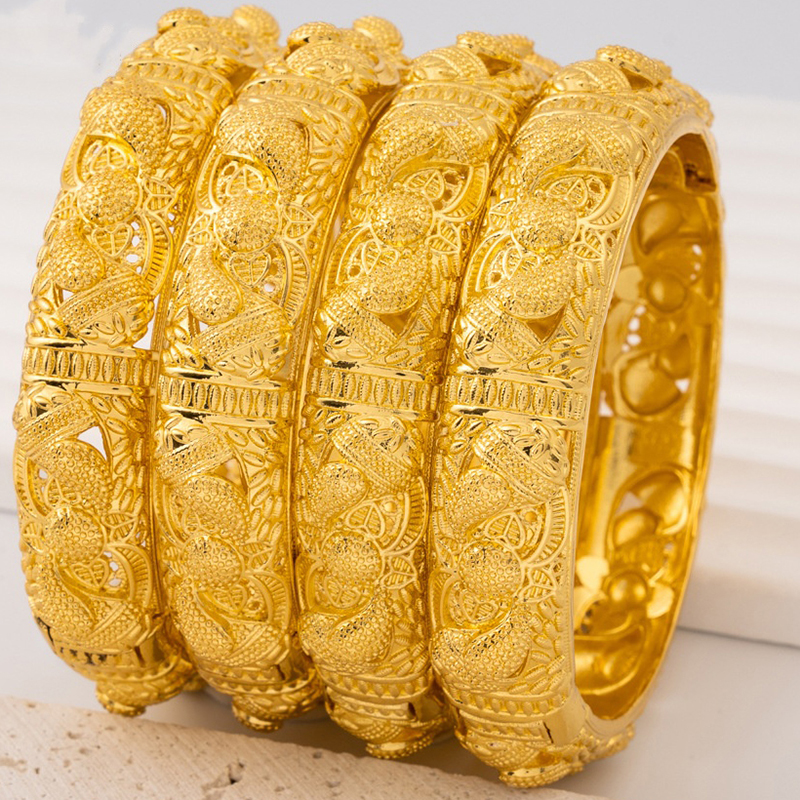 合金手镯 风格新中式通用龙凤呈祥不掉色古法新娘可调节手镯