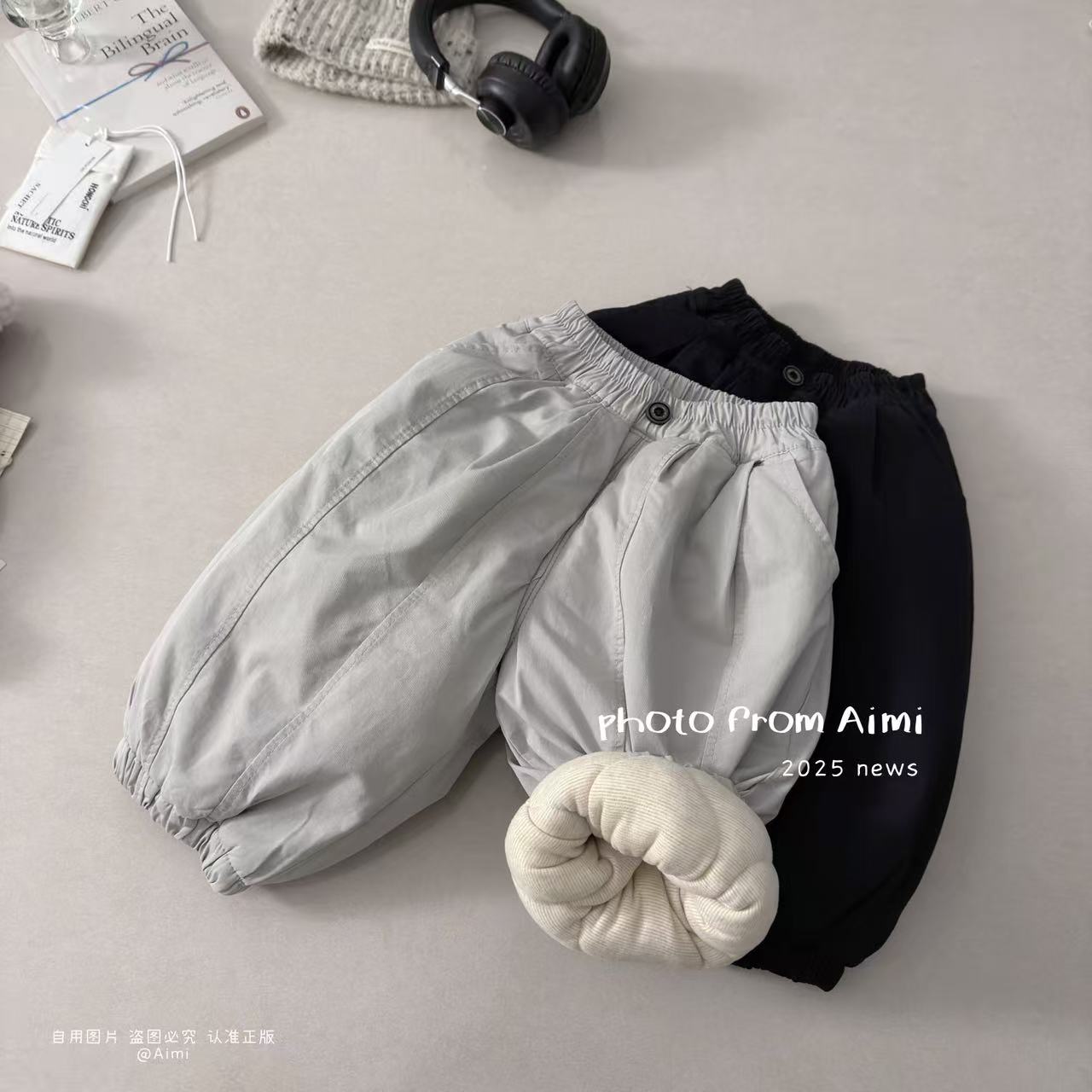 儿童冬款保暖棉裤洋气百搭蚕丝棉长裤男女宝冬天保暖长裤儿外穿潮