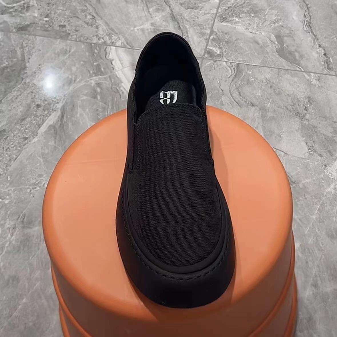 XD广州原版高品质黑色牛津布面料百搭休闲男鞋爆款秋季时尚薄款