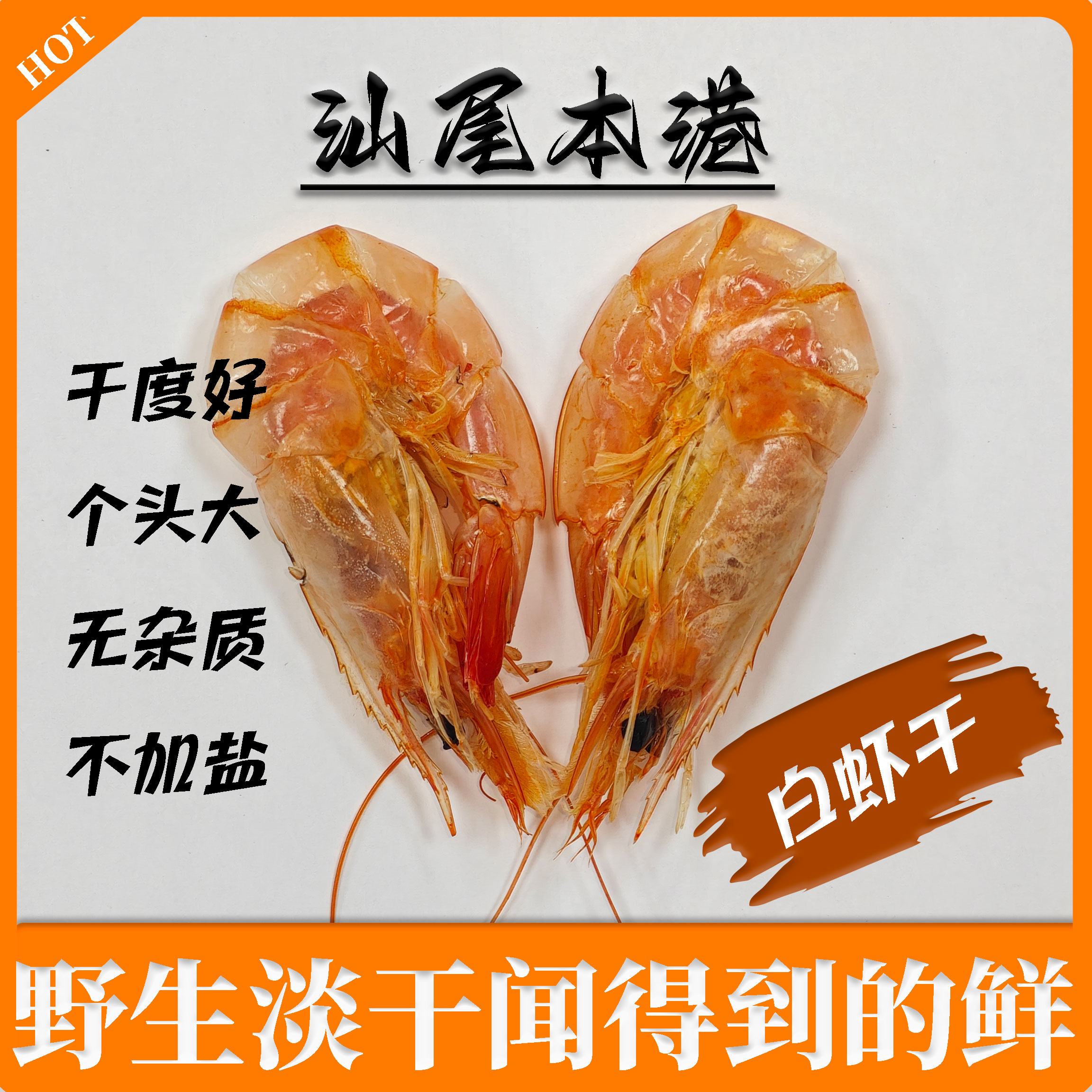 【小到特大都有】广东汕尾港啤酒虾白虾脯南美白虾干鲜甜淡口新鲜