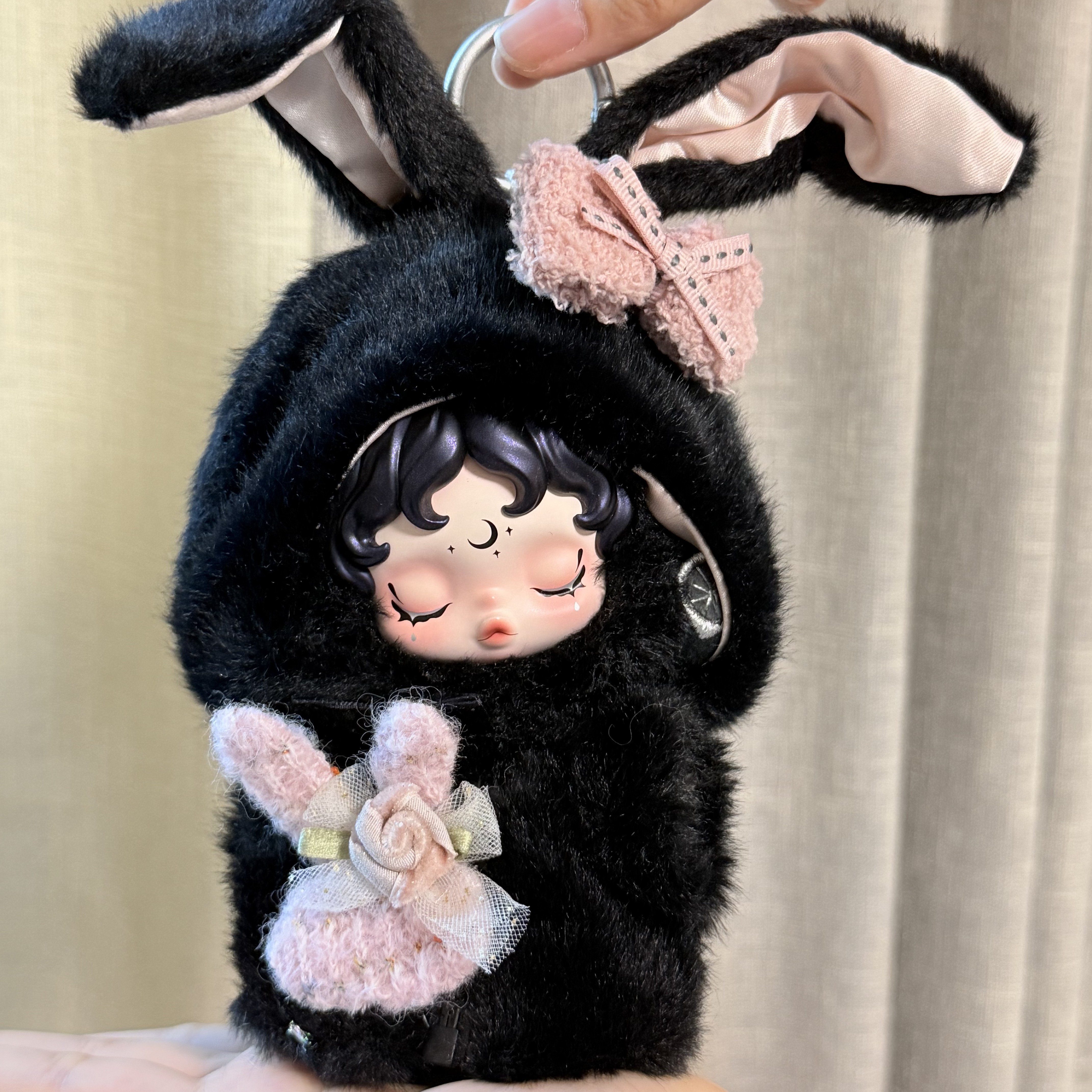 黑粉绒兔skullpanda不眠剧场星夜之眸娃衣（不含娃）