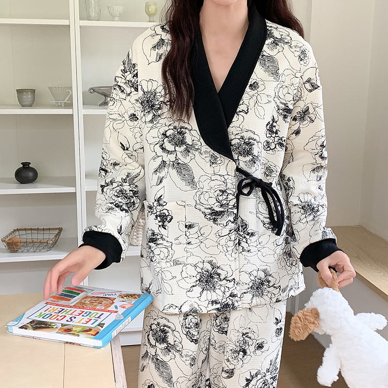 和服空气棉月子服11-12月份产妇秋冬季纯棉产后哺乳孕妇睡衣喂奶