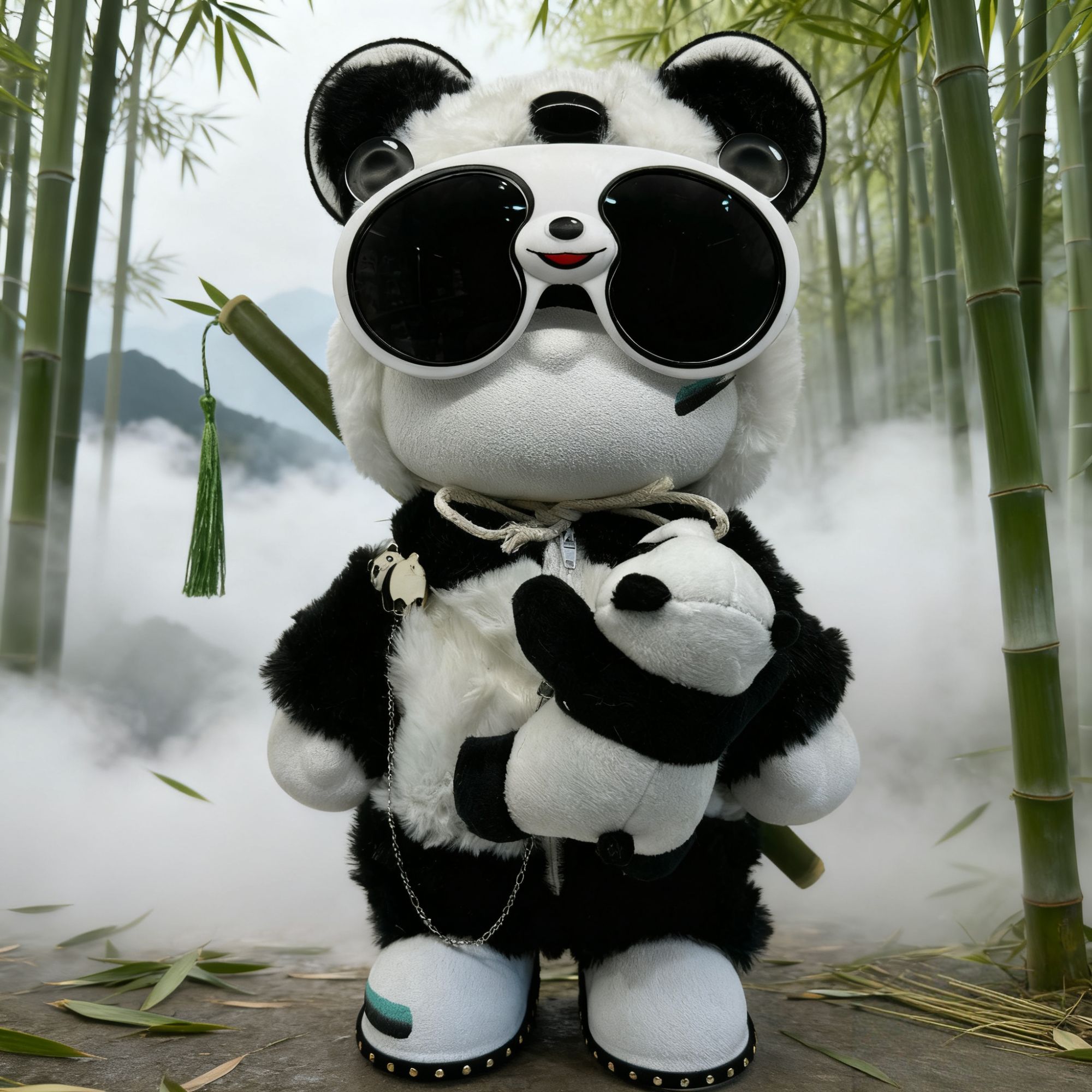 【弄潮儿专属】小熊猫33cm摆件礼盒装可爱小熊玩偶