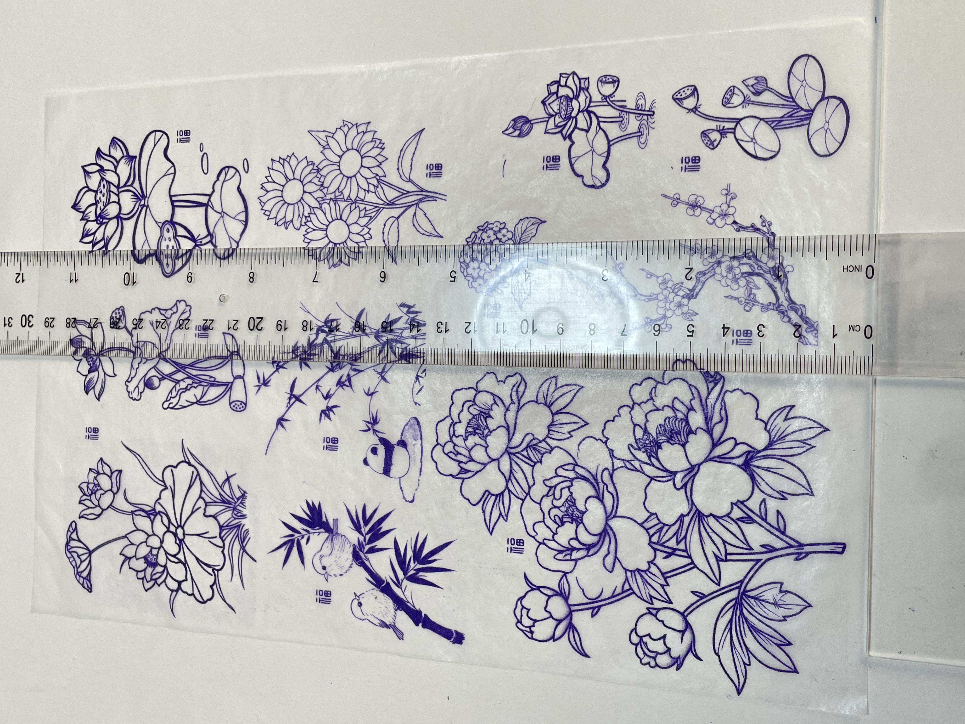 葫芦烙画.雕刻（禅意1）转印纸，拍一发五张。水转印，可重复使用