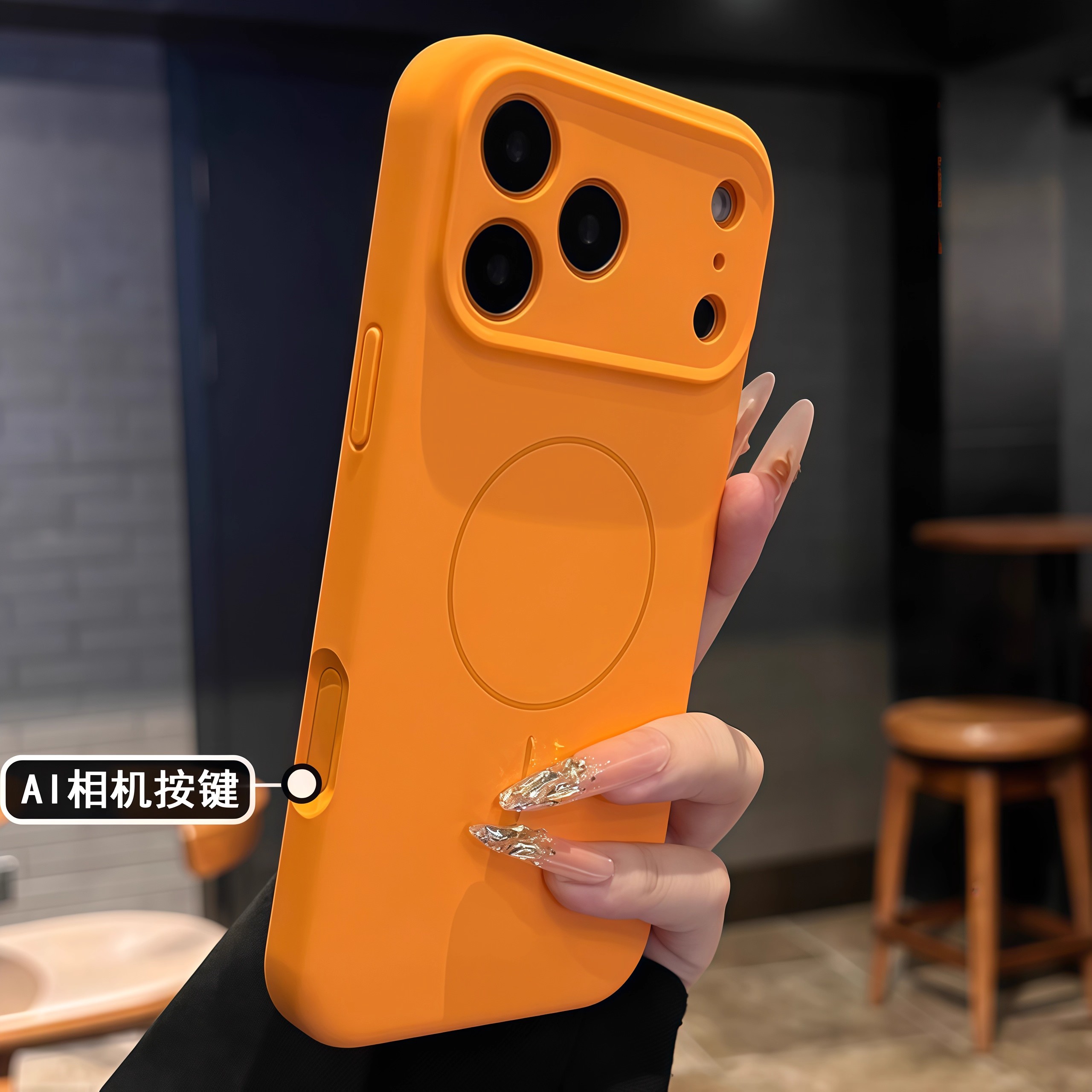 适用苹果17promax手机壳液态硅胶精孔磁吸AI相机保护苹果16防摔壳