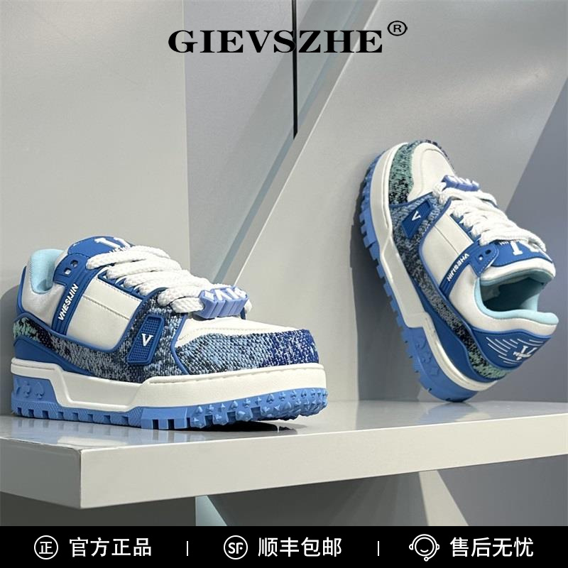 【明星同款】纪诗哲轻奢印花板鞋冬季厚底增高休闲鞋干净感痞帅男鞋