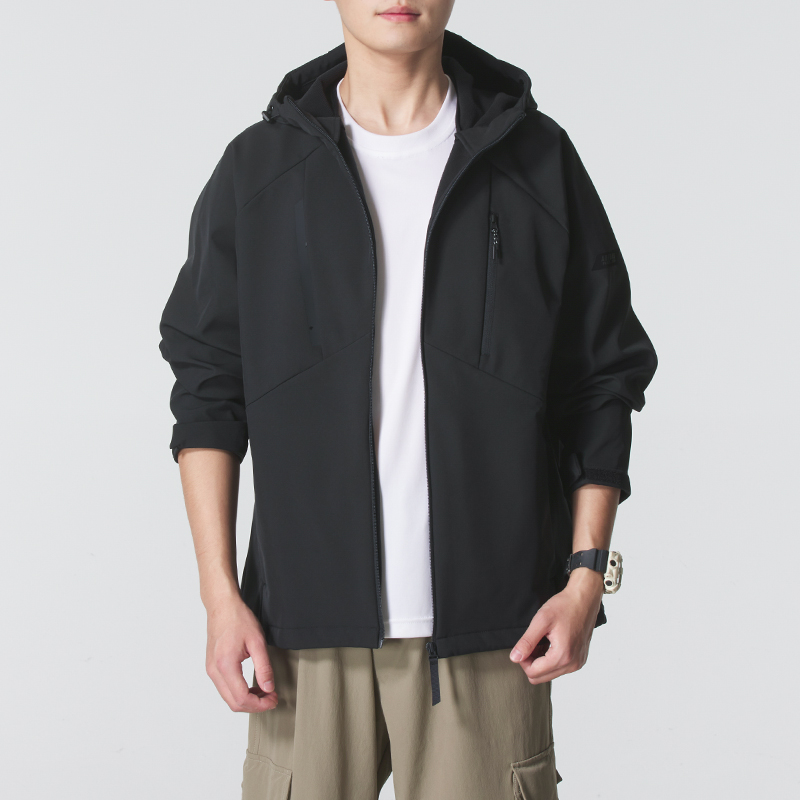 adidas阿迪达斯梭织连帽夹克男装2025秋季新款运动休闲外套KG8966