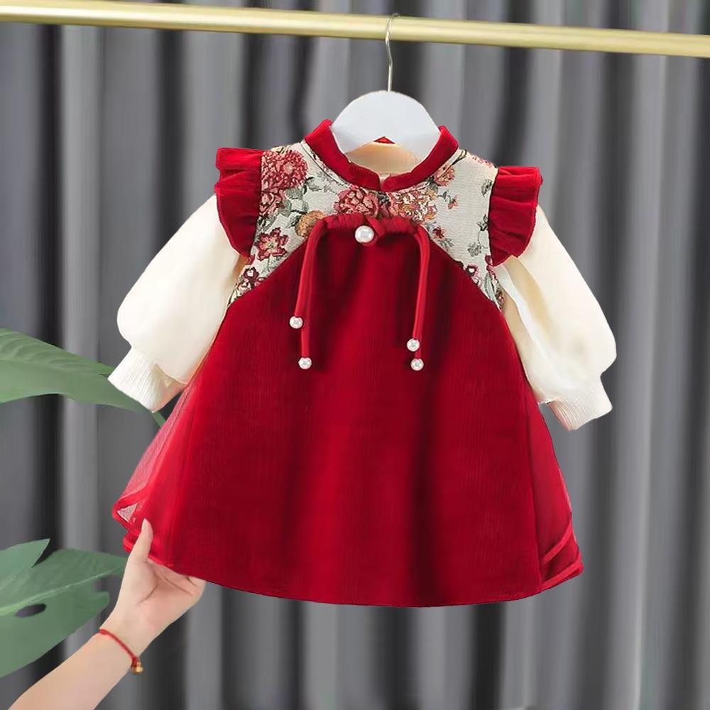 女童秋装洋装1一2周岁女宝宝礼服春秋婴儿童生日宴衣服公主裙子