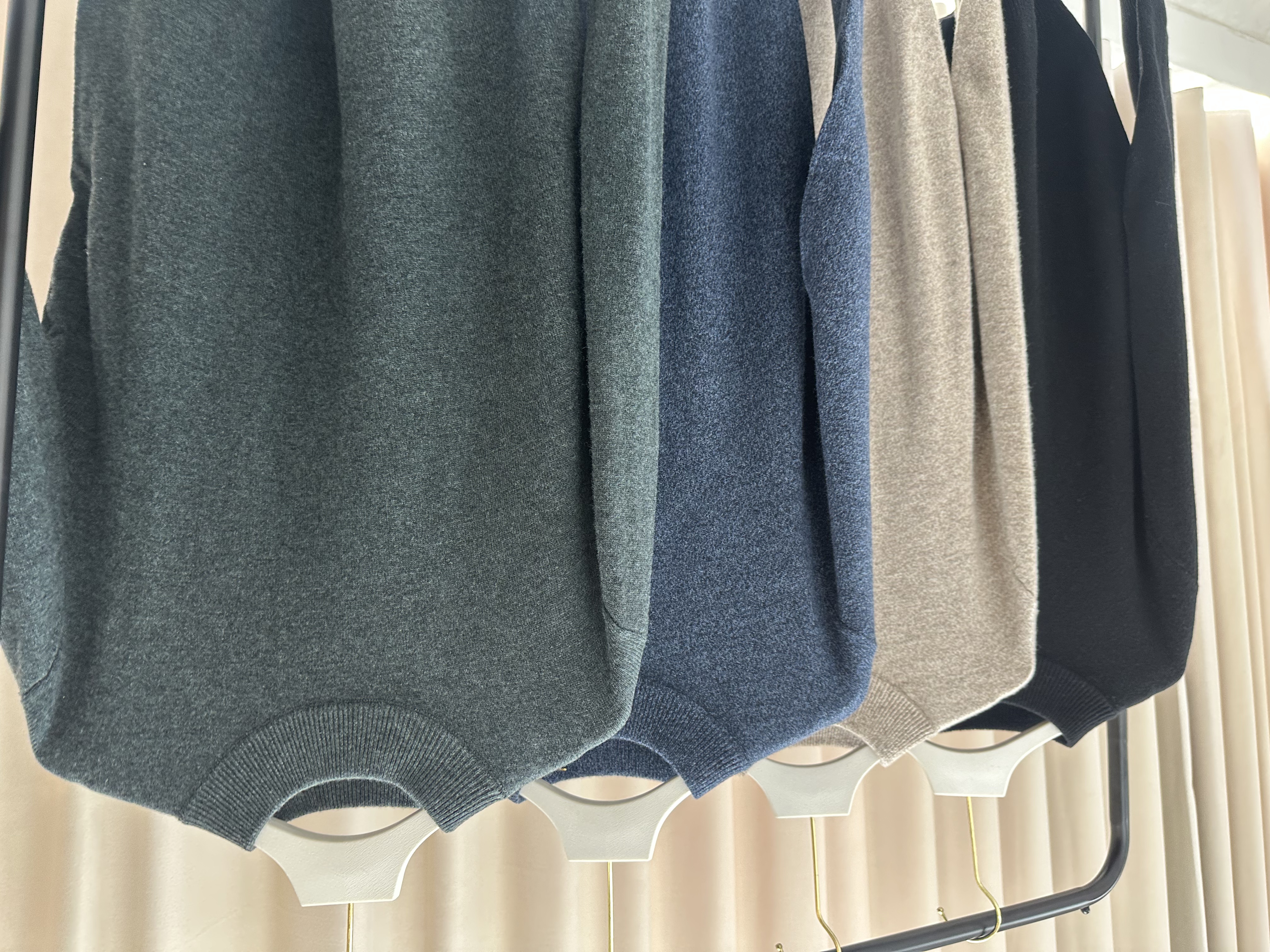 秋冬男士纯羊毛纯色保暖半高领毛衣10羊毛衫