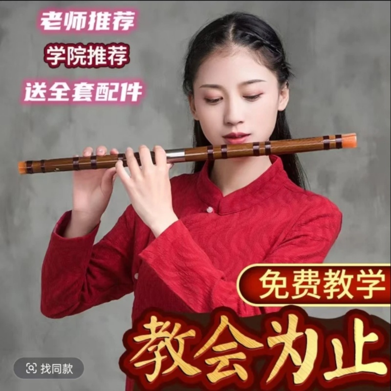 笛子竹笛专业演奏初学成人e入门f儿童g调学生女古风c苦竹横笛乐器