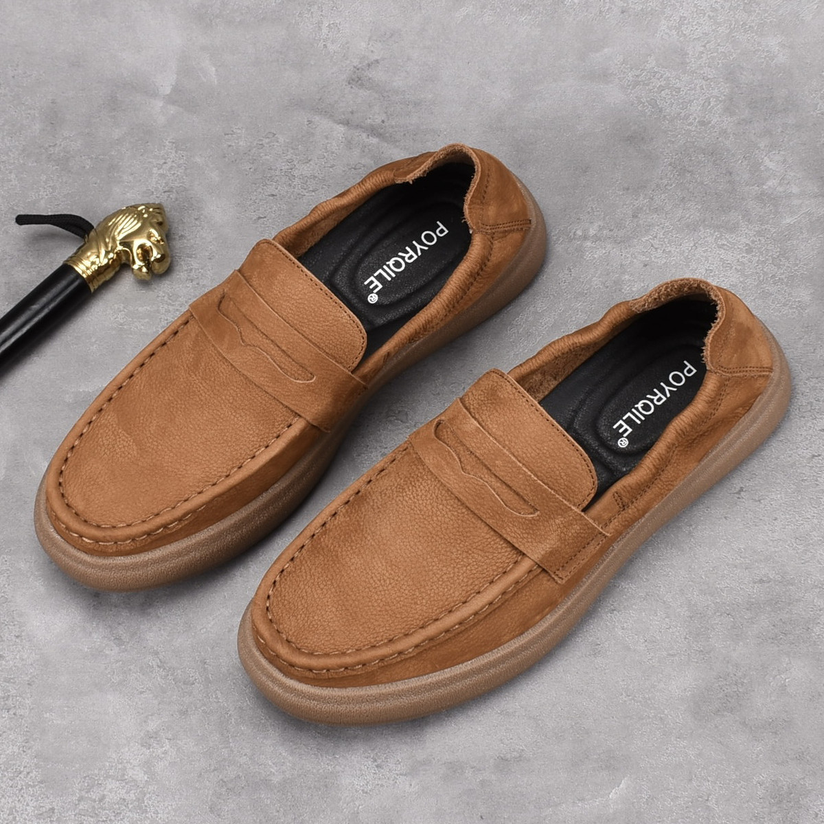 欧美『小众设计风」新品宝藏款~ 男鞋复古软底软面休闲鞋套脚懒人鞋