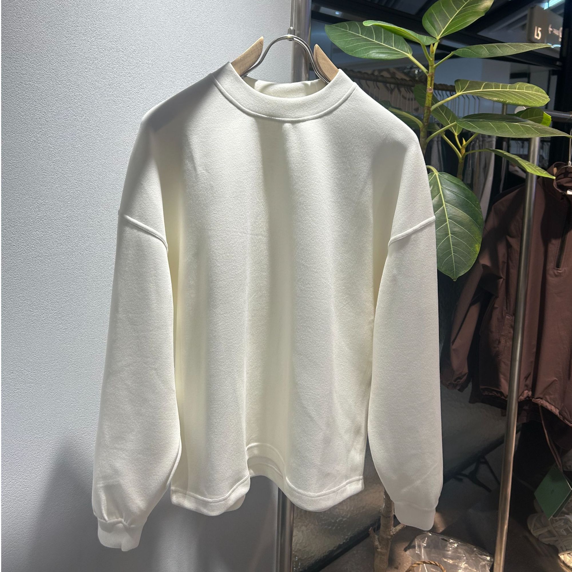 秋冬 净版打底衫常规款长袖T恤磨毛青年纯色长T 男女同款