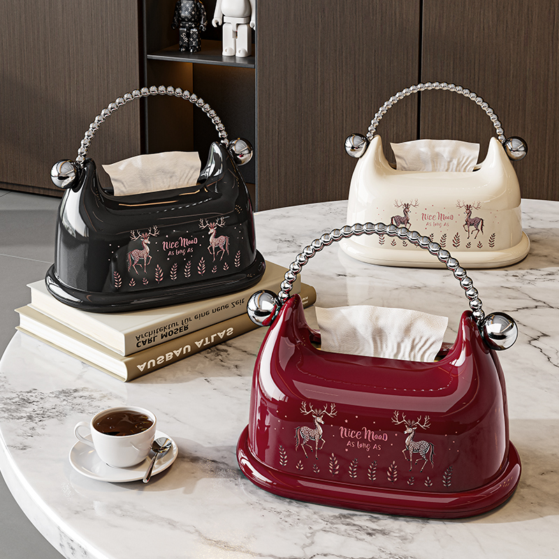 安家日记轻奢创意纸巾盒家用抽纸盒创意简约茶几床头柜餐桌纸巾盒