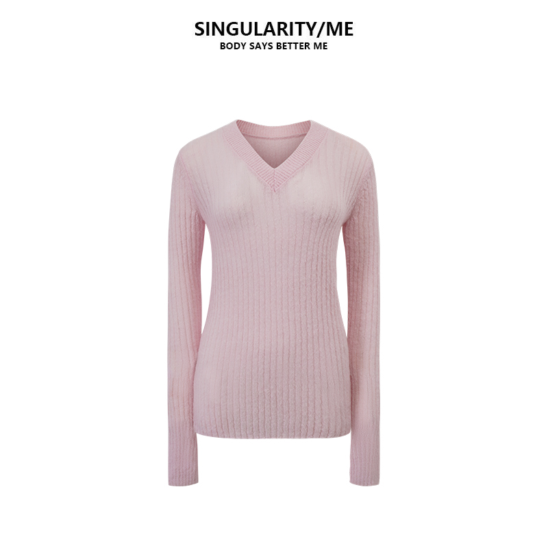 Singularity Me 9A 09043-1 刺绣秋慵懒显瘦针织衫打底衫上衣