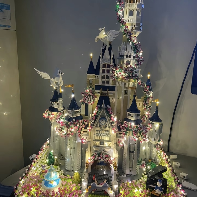 适用于乐高樱花迪士尼公主城堡难度积木大型建筑拼装模型女孩成人