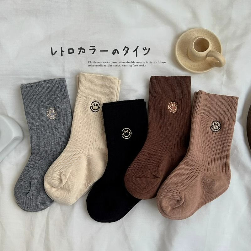 女童袜子冬季2025新款儿童袜子冬款男童中筒袜中大童长袜女孩Y