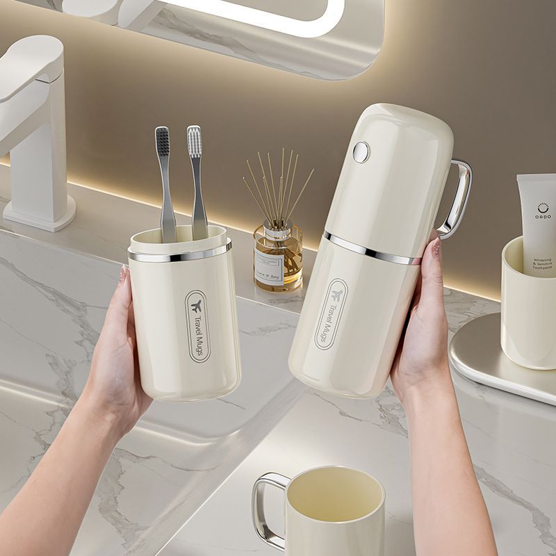 旅行洗漱杯新款轻奢三合一刷牙漱口杯套装便携式牙膏牙具收纳盒