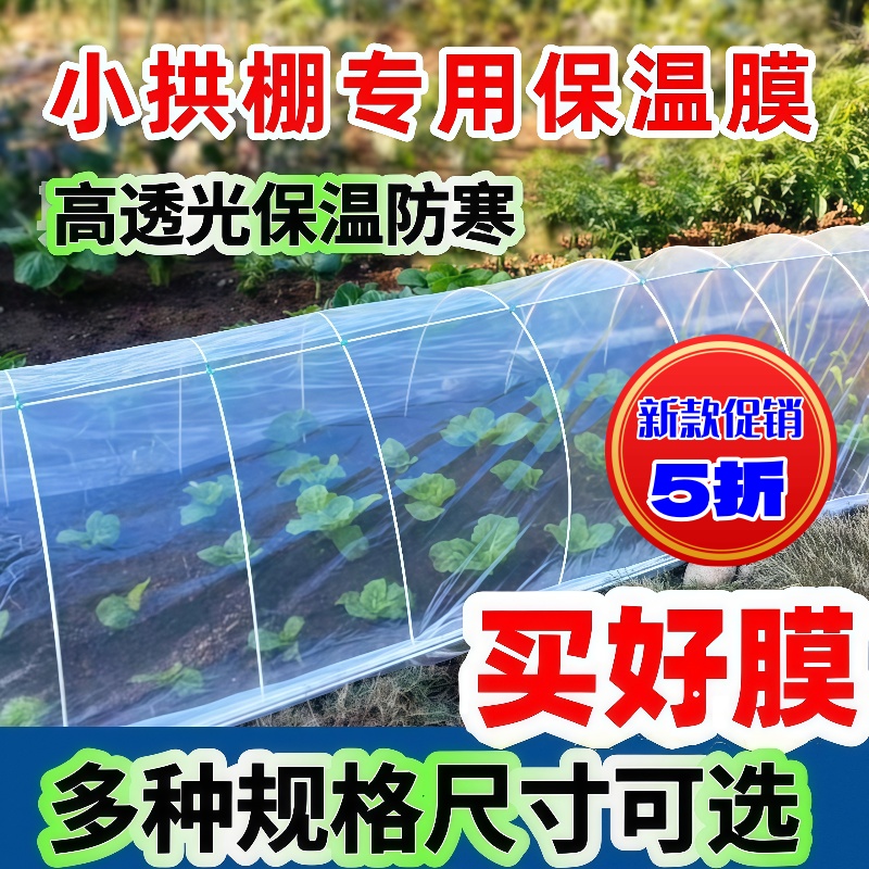 农业种植小拱棚专用膜塑料薄膜小拱棚全新料保温防寒蔬菜大棚二膜