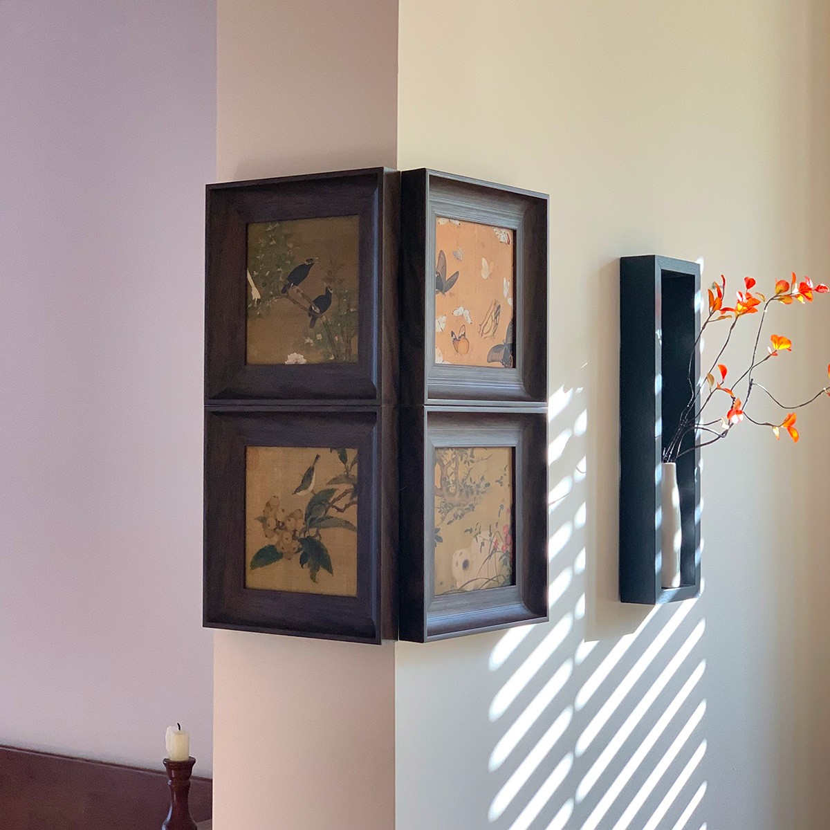 宋代美学挂画中古风装饰画客厅转拐角布置中式复古餐厅高级感壁画